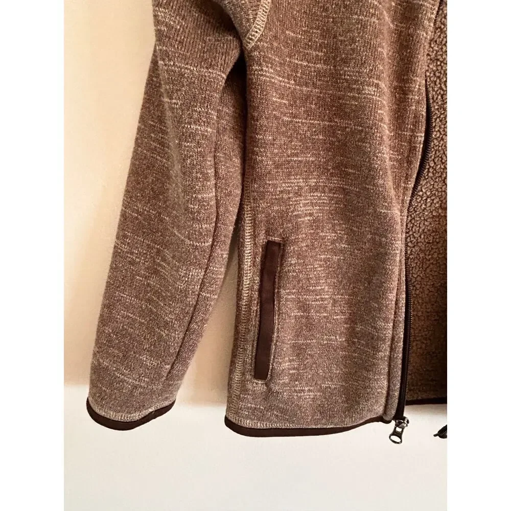 Patagonia Kids Better Sweater Jacket Small 7-8 Brown Full Zip Fleece Worn Wear - Picture 5 of 5